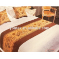 Jacquard hotel bed throws and bed runners